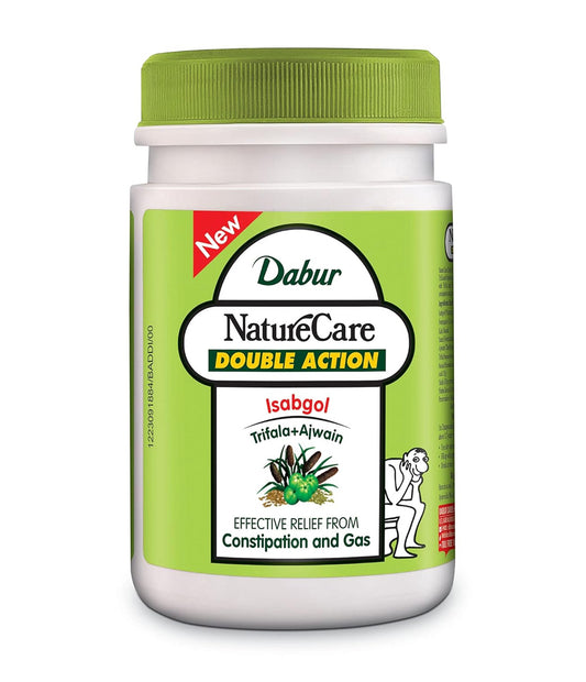 Dabur Nature Care Isabgol Double Action Trifala And Ajwain, Effective Relief From Constipation And Gas - 100 Gm