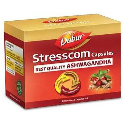 Dabur Stresscom Ashwagandha - 120 Caps (10 Caps X 12 Strips)