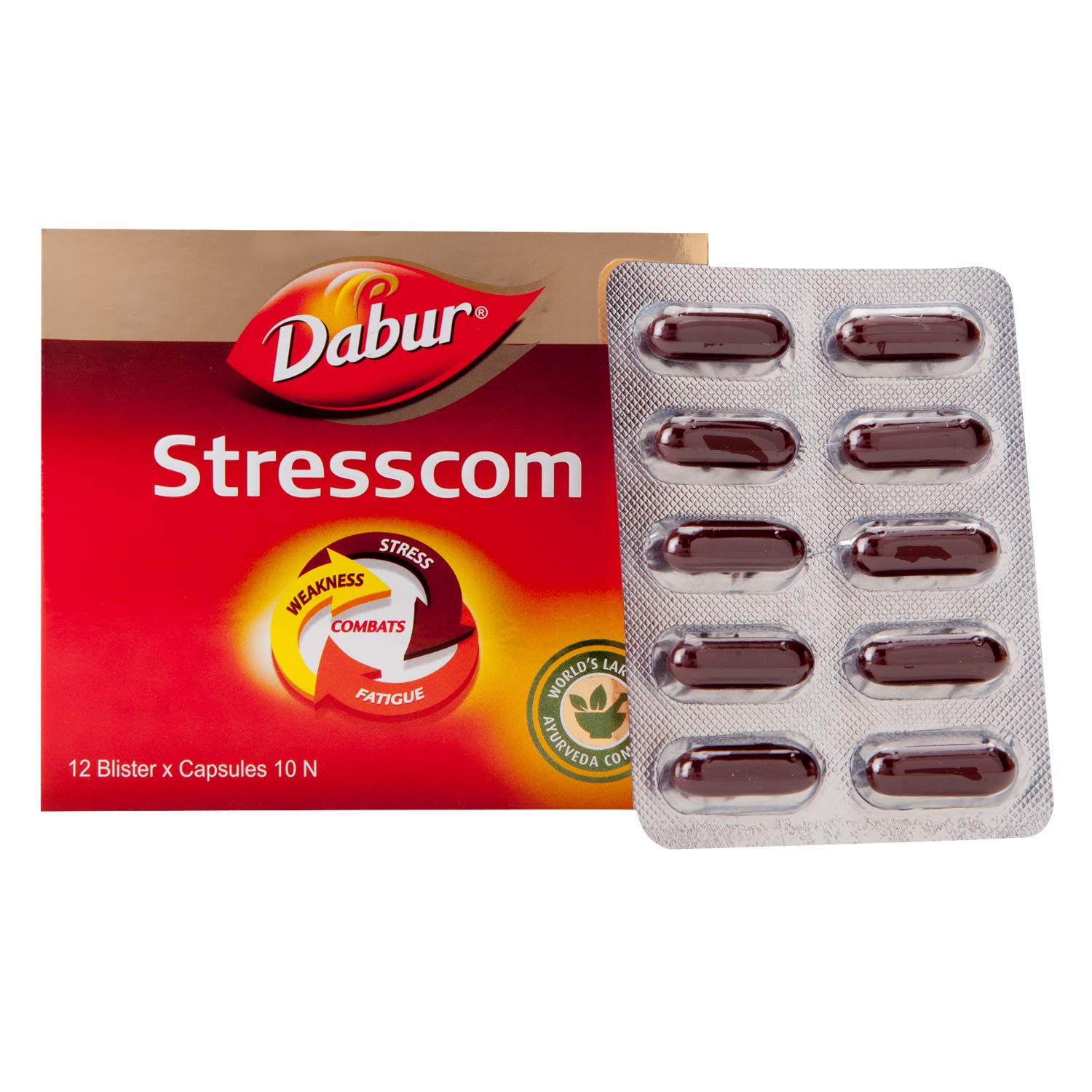 Dabur Stresscom Ashwagandha - 60 Caps (10 Caps X 6 Strips)