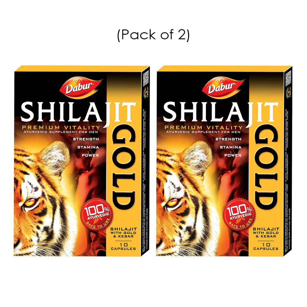 Dabur Shilajit Gold 10 capsules (Pack of 2)