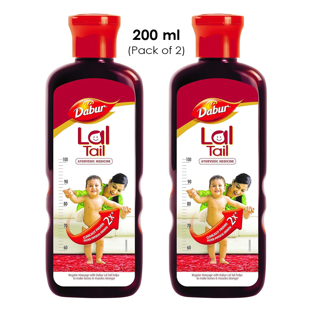 Dabur Lal Tail Ayurvedic Baby Oil 200 ml (Pack of 2)