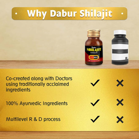 Dabur Shilajit Ayurvedic 30 Capsules