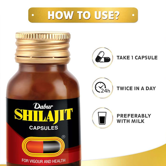 Dabur Shilajit Ayurvedic 30 Capsules